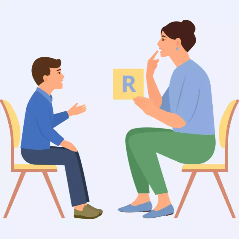 illustration séance d'orthophonie avec enfant